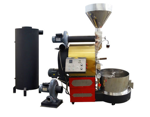 कॉफी ठंडा करने की ट्रे के साथ 304ss 3kg क्षमता 0.35kg / Hr गैस कॉफ़ी रोस्टर