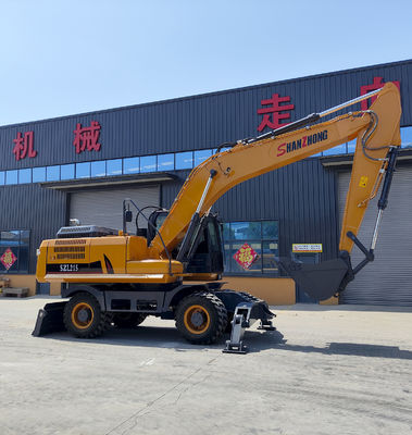 SHANZHONG 21 टन व्हील एक्सकेवेटर SZL215 हाइड्रोलिक डिगर