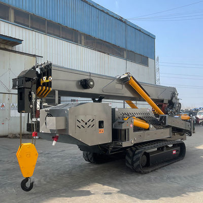 XDEM 10T 12T मिनी क्रॉलर हाइड्रोलिक क्रेन लिफ्ट टेलीस्कोपिक डीजल ट्रैक स्पाइडर क्रेन