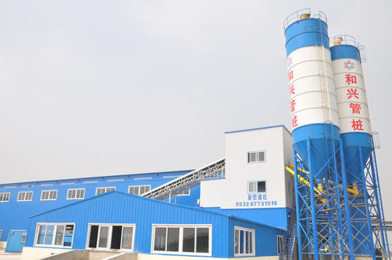 उच्च उत्पादन HZS60 60M3H 110kw कंक्रीट बैचिंग प्लांट मिक्सर के साथ वाणिज्यिक केंद्रीय कंक्रीट प्लांट