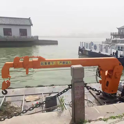 एक्सडीईएम फ्लोटिंग क्रेन टेलीस्कोपिक बूम पक्की हाइड्रोलिक क्रेन नौकाओं और मछली पकड़ने की नौकाओं के लिए घाट से