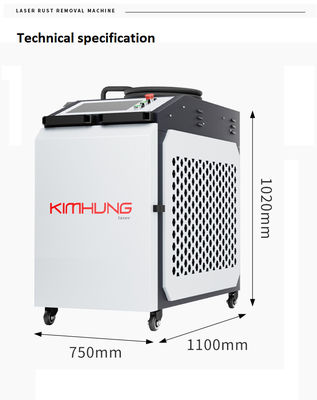 हाई स्पीड लेजर क्लीनिंग मशीन 1500W 2000W एयर कूलिंग स्टेनलेस सामग्री धातु जंग तेल ऑक्सीकरण परत हटाने