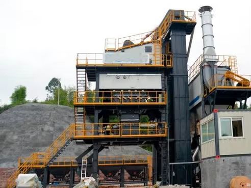 80t/H मोबाइल डामर बैचिंग प्लांट चीनी डामर मिक्सिंग प्लांट उच्च दक्षता
