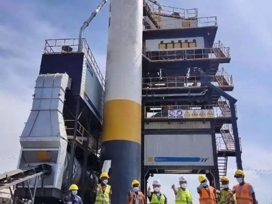 80t/H मोबाइल डामर बैचिंग प्लांट चीनी डामर मिक्सिंग प्लांट उच्च दक्षता