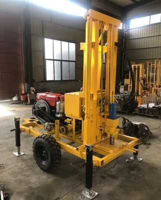 YZ50-150H हाइड्रोलिक डीजल वाटर वेल ड्रिलिंग मशीन वैकल्पिक पहिया/क्रॉलर चेसिस 210 मीटर गहरी बोरहोल ड्रिलिंग रिग मैक्स 400 मिमी व्यास चर गति पानी ड्रिलिंग उपकरण कृषि सिंचाई के लिए