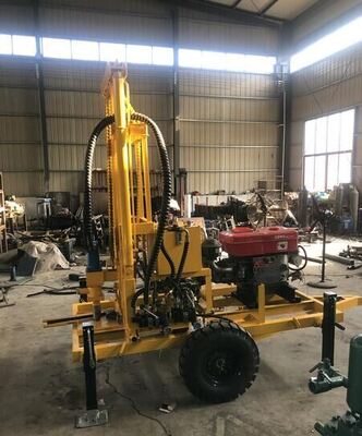 YZ50-150H हाइड्रोलिक डीजल वाटर वेल ड्रिलिंग मशीन वैकल्पिक पहिया/क्रॉलर चेसिस 210 मीटर गहरी बोरहोल ड्रिलिंग रिग मैक्स 400 मिमी व्यास चर गति पानी ड्रिलिंग उपकरण कृषि सिंचाई के लिए