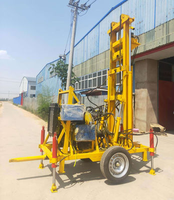 4 सिलिंडर डीजल इंजन के साथ 60rpm Dia450mm वेल ड्रिलिंग मशीन
