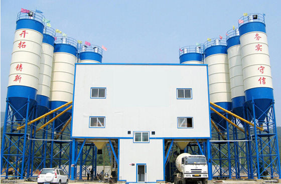HZS180 205KW 180m3 / H मोबाइल कंक्रीट बैचिंग प्लांट रोड कंस्ट्रक्शन मशीनरी