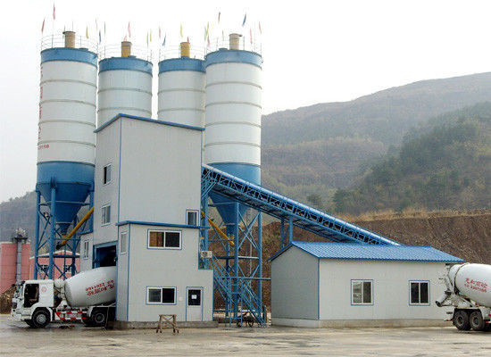 HZS120 200kW मोबाइल कंक्रीट बैचिंग प्लांट, 120m3 / H कंक्रीट मिक्सिंग प्लांट
