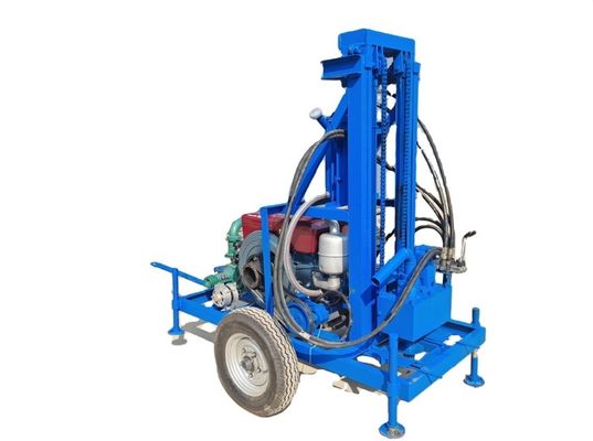 हाउस यार्ड के लिए 200 मीटर 450rpm पोर्टेबल हाइड्रोलिक वॉटर वेल ड्रिलिंग रिग
